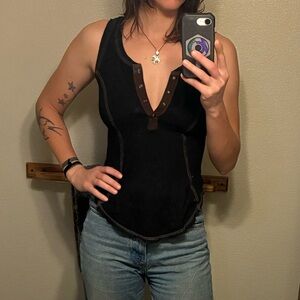 Crossfox Henley Tank - S